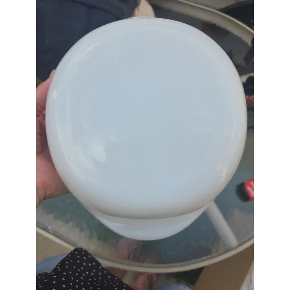 Vtg Pyr-O-Rey 8 Inch Casserole Baking Dish Milk Glass Flowers With Lid Pyrex